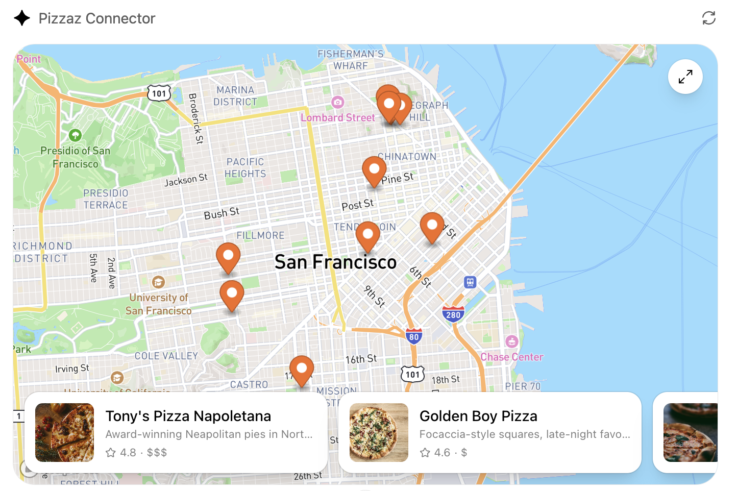 Pizzaz Map